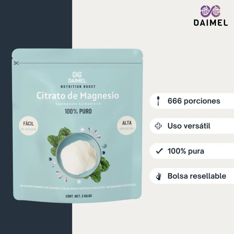Dnc SportPro Bolsa Citrato de Magnesio en Polvo 2kg Grado