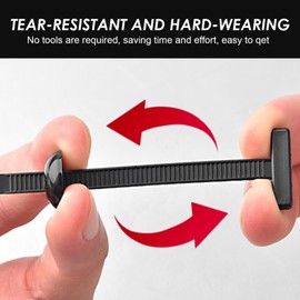 100pcs Nylon Cable Tie Buckle Black Universal Heavy Duty Self Locking Ties Holder Multipurpose Plastic Cable Ties Tool for Automotive Construction Indoor Wire Bundling Fastening Bumper Retainer Clips