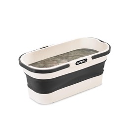 Superio Fold N' Go Mop Bucket with Wheels - Collapsible Cleaning Bucket, 10L, Portable Water Pail for Home, Car, and Outdoor Use