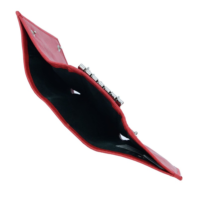 Conte Massimo Man Woman Keyring Genuine Leather, Red with bag