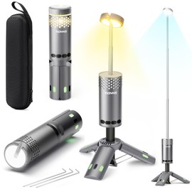 TIDNNS Camping Light Telescopic, Rechargeable Collapsible Camping Lanterns with Stand, 10000mAh Magnetic Waterproof Camping Lamp, Outdoor Light for Emergency, Cool Camping Must Haves (Gray)