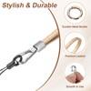sourcing map 2 Pcs Smooth Leather Wristlet Strap, Prevent Drop