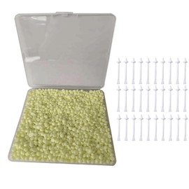 【Bookwarm】粒状 ハードワックス 100g 脱毛スティック30本 ブラジリアンワックス 鼻毛脱 -毛 ワックス脱毛 ワックス 脱-毛 ハードタイプ 鼻毛 顔 全身 脱毛 粒状ハードワック-ス メンズ レディース 兼用 マツヤニパック (小さい, クリーム＋スティック)