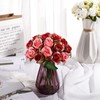 24 Pieces Artificial Rose Flowers Faux Silk Rose Flower with