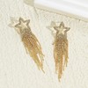 Women’s Star Tassel Earrings Crystal Dangle Star Earrings Long Star