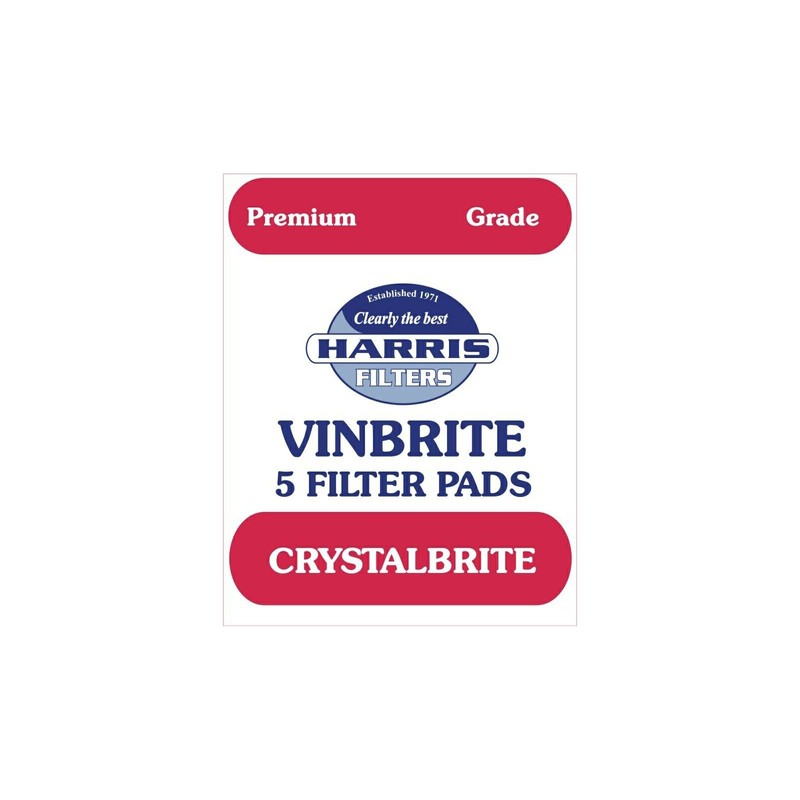 HARRIS 10x Harris Crystalbrite Filter Pads 5-pk Use with Harris