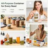 NETANY 6-pack 24oz Glass jars with Airtight Lids, Overnight Oats