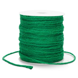 G2PLUS 100 m Green Jute Twine Cord Garden Cord Craft Cord Decorative Cord 3 mm Jute Cord for DIY Household Arts Gardening Decoration