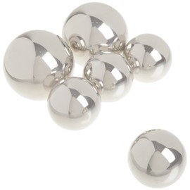 Abbott Collection Assorted Stainless Steel Decorative Balls (Set of 6)