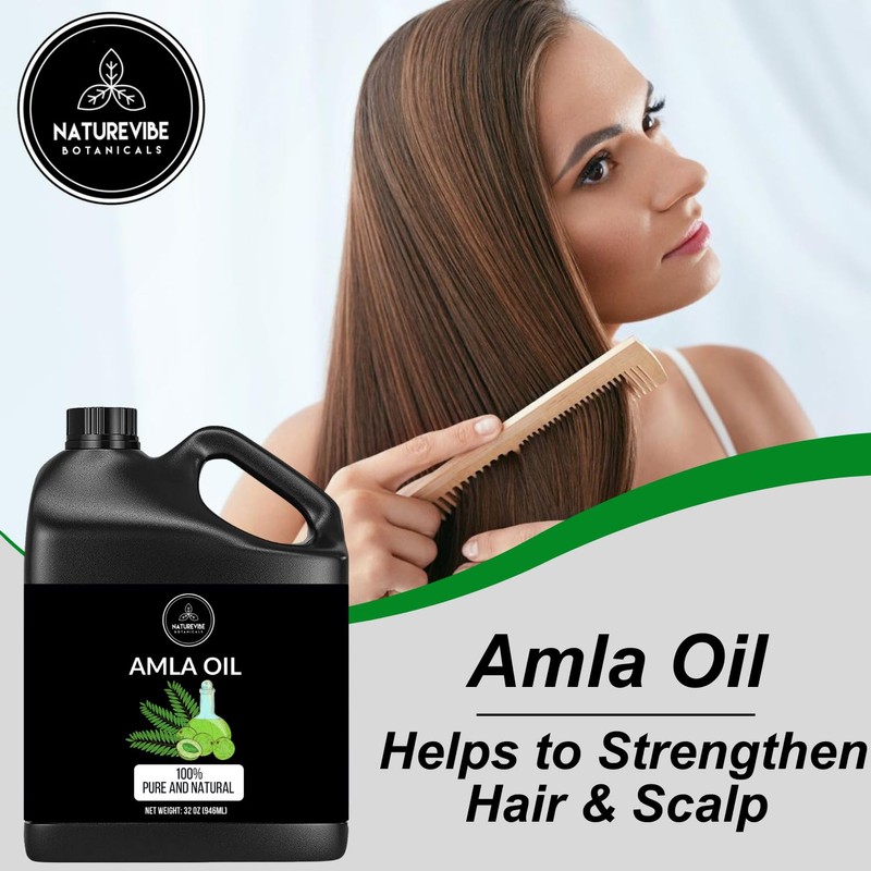 Naturevibe Botanicals Naturevibe Botanicals Amla Oil 32oz and Bhringraj Oil
