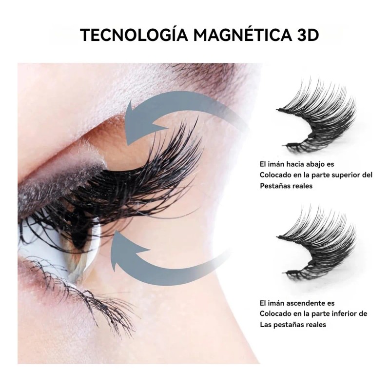 Kit De Clips Magnéticos Para Pestañas Postizas, Imanes Nat