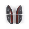 BEBECAR Real Carbon Fiber Steering Wheel Button Cover Trim Fits