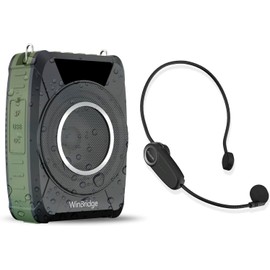 W WINBRIDGE M801 Amplifier, 20 W, Portable Amplifier, IPX6 Waterproof, Recording/USB/AUX Input/TF Card/Mute/SOS Alarm Function, Music Playback, Small Speaker, PA System, Hands-Free, Events, Yoga Instruction, Meeting/Teachers, Japanese Instruction Manual Included