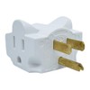 Hug-A-Plug Grounded Right Angle Adapter Plug - Twin Pack White