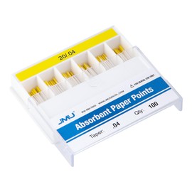 JMU Absorbent Paper Points .04 Taper #20, Spill-Proof Box, 100pcs/Pack