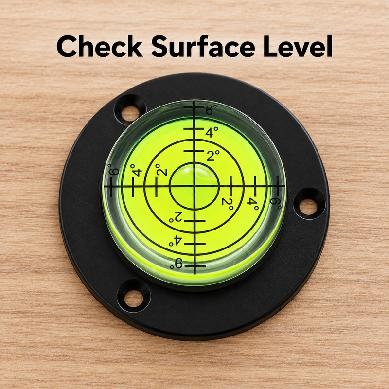 Round Bubble Level Tool – Circular Spirit Level Gauge with