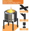 Garbuildman 15-27 Inch Universal Firepit Stand for Solo Stove Bonfire