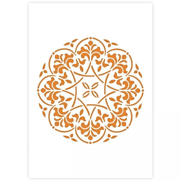 Reborn Mandala Magic: Reusable A4 Stencil for Painting, Crafts, Cakes,