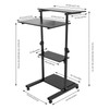 EurHomePlus Mobile Table Stand Up Desk with Storage, Mobile Height