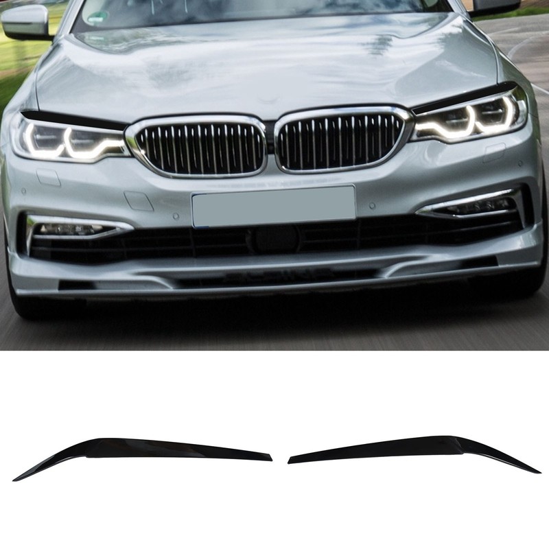 2pcs Headlight Eyebrow Left Right Replacement for 5 Series G30