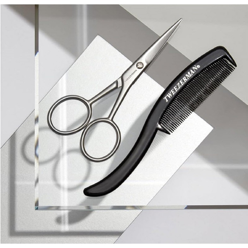 Tweezerman G.E.A.R. Moustache Scissors with Comb