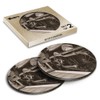 2 x Round Coasters - The Flying Scotsman Steam Train