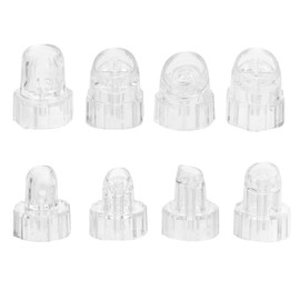 Homoyoyo 8Pcs Facial Suction Nozzle Replacement Tips: Plastic Hydro Dermabrasions Microdermas Heads for Hydro Peel Machine, Deep Pore Cleansing, Suitable for Various Beauty Equipment
