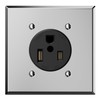 ELEGRP 50 Amps 250V Flush Mounting Power Outlet, NEMA 6-50R
