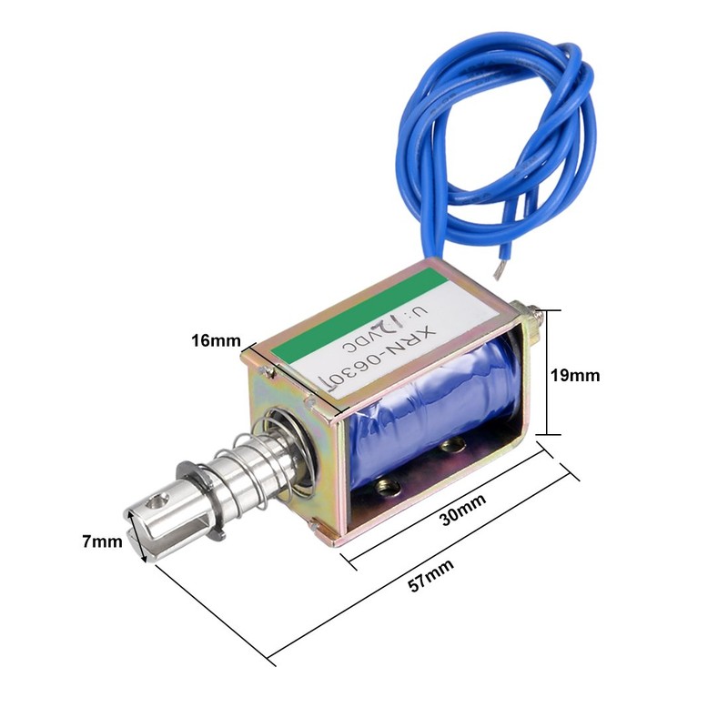 uxcell DC 12V 10N 10mm Stroke Push Pull Type Open