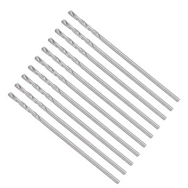 METALLIXITY Drill Bit (0.6mm) 10Pcs, 4241 High-Speed Steel Straight Shank 118° Uncoated Bright Finish Drill Bit for Wood Plastic Iron Copper Aluminum Low Soft Metal