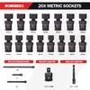 SONIGEKO 3/8" Drive Impact Swivel Socket Set, 20 Piece Swivel