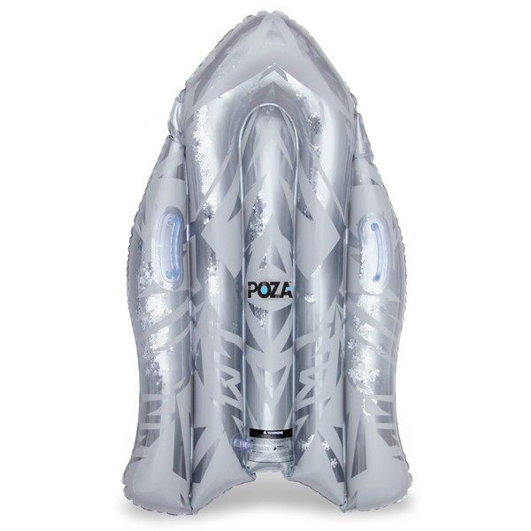 POZA Inflatable Silver Snow Boogie Sled – Luxurious Snow Sled