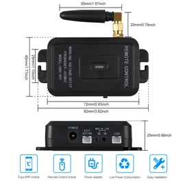 YiToo WiFi Tuya Access Control 180kg/350lbs Electric Magnetic Door Lock Kit System Gate Remote Control Smartphone APP Control