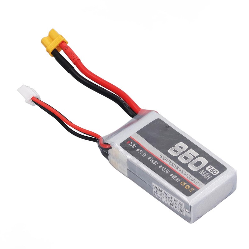 850mAh 75C High Rate Lipo Batteries Li Ion Battery Pack