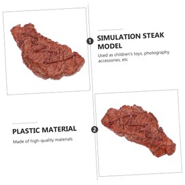 Toyvian Simulated Steak Simulation Food Training Steak Toy Puzzle Toy Simulation of Steaks Propane Gas Regulator Toy for Child Food Plastic Accessories