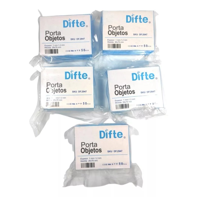 Difte Laminillas Porta Objetos 26x76 Mm 5 Pq 250 Laminillas