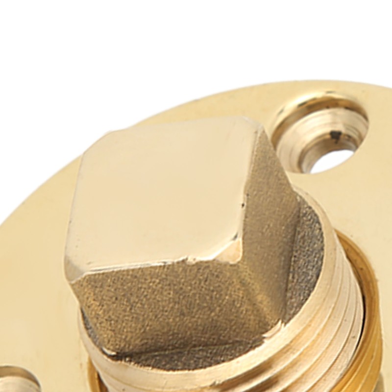 Marine Drain Plug Kit 25mm/1in Mounting Hole Bronze Mirror Polished