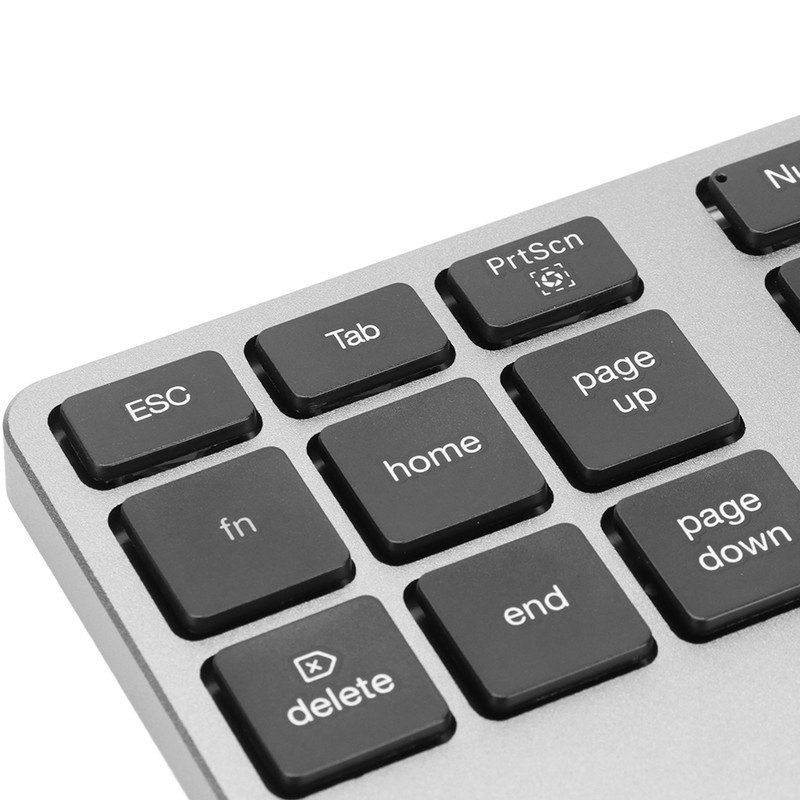 Wireless Number Pad 35 Keys Aluminum Alloy Ultrathin Rechargeable Ergonomic