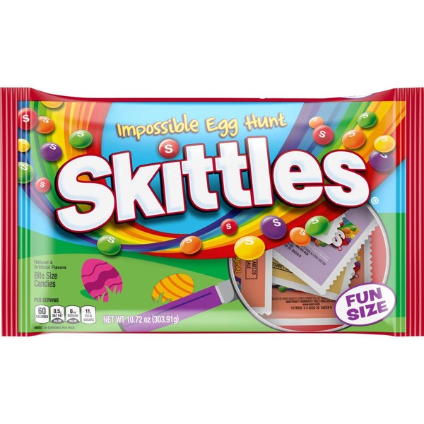 Skittles Fun Size Impossible Egg Hunt Chewy Easter Candy oz Bag, Original, 10.72 Ounce