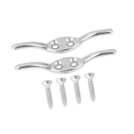 A ABSOPRO 2 Set 2 Inch 316 Stainless Steel Universal Marine Boat Flagpole Cleat Hook with 4 Mounting Screws Item Replacement
