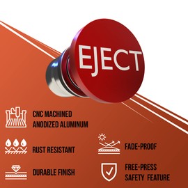 Citadel Black - Encendedor de coche con botón de expulsión, aluminio anodizado, accesorio de repuesto de 12 voltios, se adapta a la mayoría de vehículos, tamaño de enchufe A