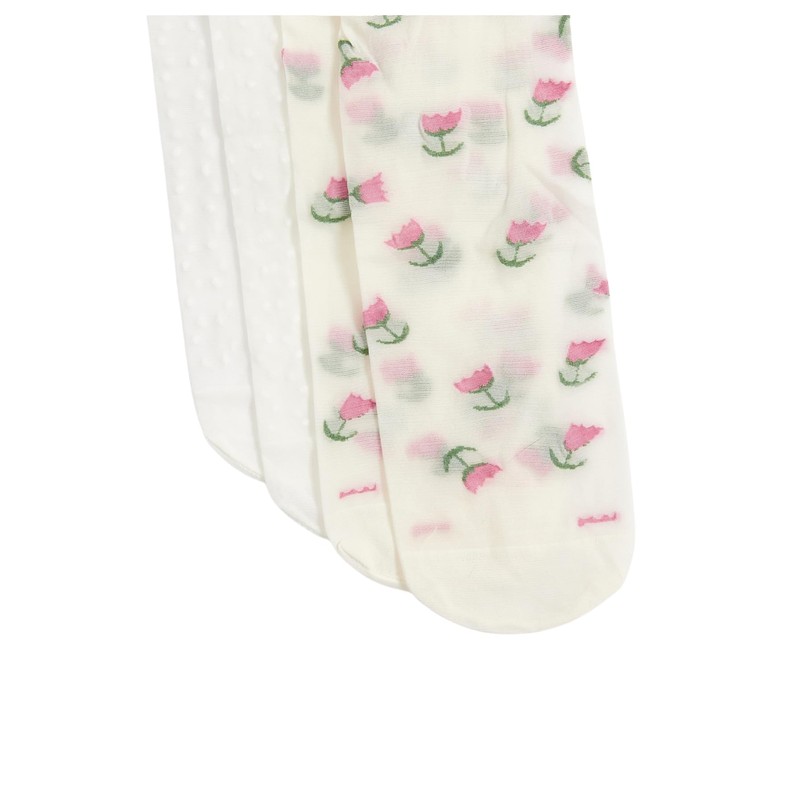 Verdusa Women's 2 Pairs Ruffle Socks Sheer Mesh Socks Thin