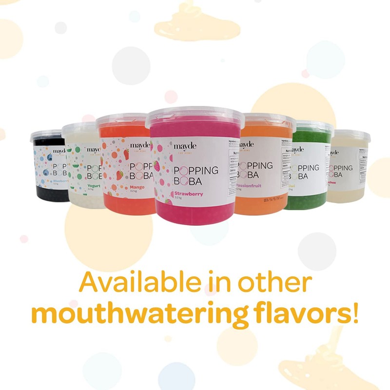 Mayde Popping Boba Pearls for Drinks, Desserts, & Breakfast Bowls