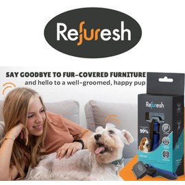 Refuresh Small Dog Deshedding Brush – Long Hair Grooming Tool for Cats & Dogs, Undercoat Rake & Shedding Control – Blue (Small) | Dog Deshedding, Dog Brush, Pet Deshedder