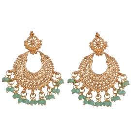 Touchstone Indian Bollywood Desire Tribal Boho Chic Moon Chandbaali Theme Designer Earrings For Women., Metal, No Gemstone