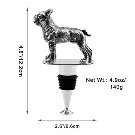 Boston Terrier Wine Bottle Stopper, Boston Terrier Gifts, Christmas Birthday Gifts for Women Men Dog Lovers, Wine Stopper for Wine Champagne