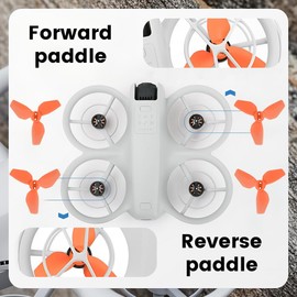 Pack of 4 Stealth Propellers Compatible with DJI Neo Propeller, Electric, Lightweight Propeller Blades in Combination with Profiled Propellers, Accessories for Drones, Orange