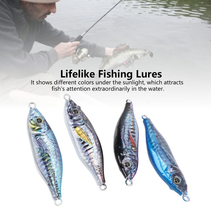 Fishing Lures 3D Spray Painting Simulated Luminous Iron Fishing Baits