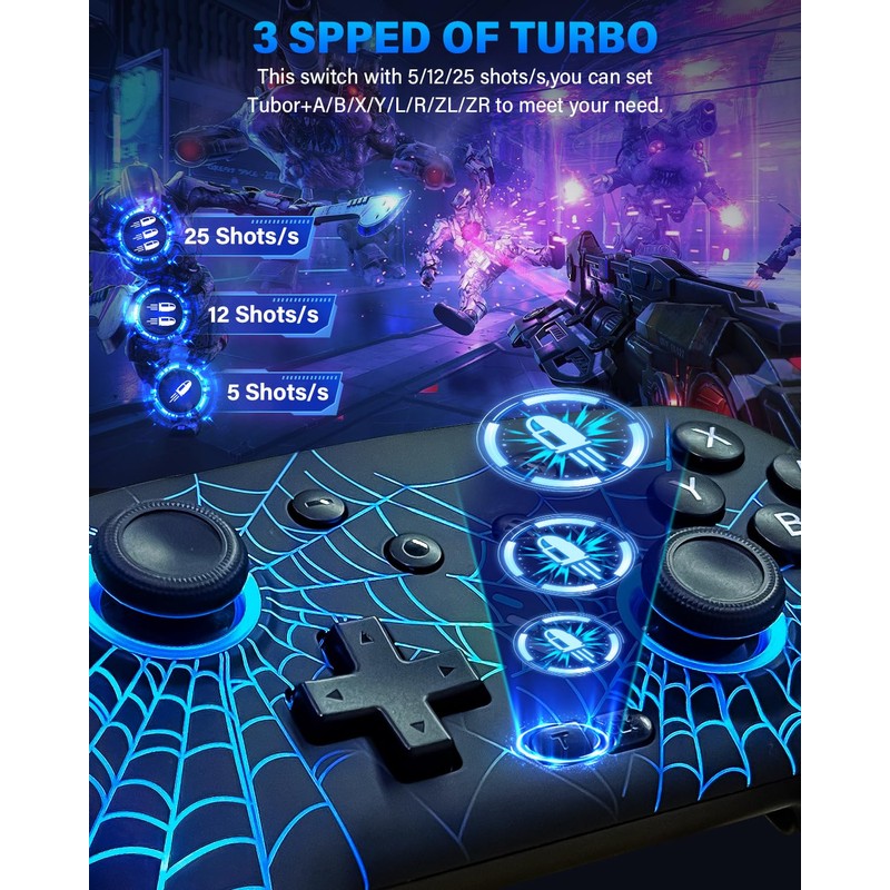 DBEPANK Switch Controller, Wireless Pro Controller Compatible with Nitendo Switch/Switch