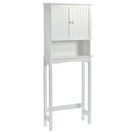 SPOFLYINN Toilet Storage Cabinet, One Size, White as Shown